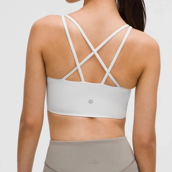 Lululemon Like a cloud longline Bra B/C white sz 8 - Picture 3 of 9